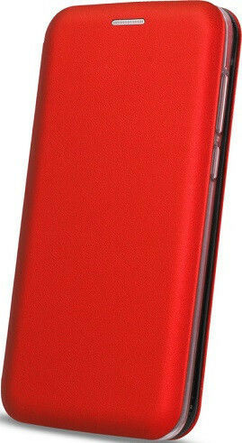 Книга Изкуствена кожа Червен (Galaxy A7 2018)