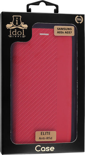 Idol 1991 Elite Anti-RFID Book Δερματίνης Κόκκινο (Galaxy A03s)