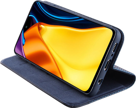 Idol 1991 Elite Anti-RFID Book Δερματίνης Μπλε (Redmi Note 10 5G / Poco M3 Pro)