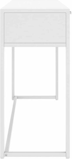 Metal Console Table Λευκή L106xW35xH75cm