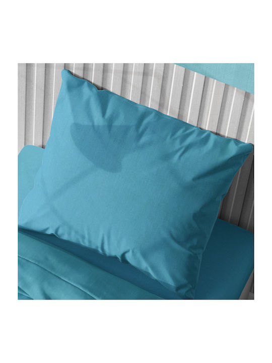 Dimcol Sheet Sets Single 160x240cm. Solid 493 Turquoise 3pcs