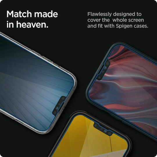 Spigen GLAS.TR Slim Privacy Full Face Tempered Glass (iPhone 17e / 16e / 14 / 13 / 13 Pro)