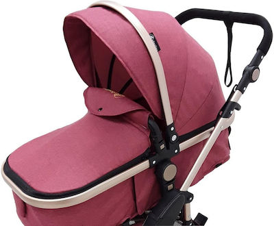 Beboulino Nesna 2 in 1 Adjustable 2 in 1 Baby Stroller Suitable for Newborn Fuchsia