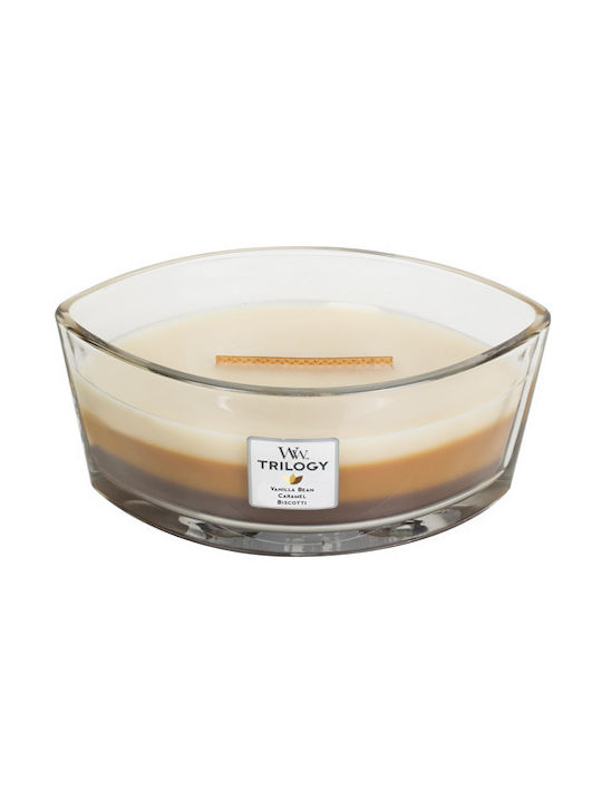 WoodWick Scented Candle Jar with Scent Café Sweets Brown 453.6gr 1pcs