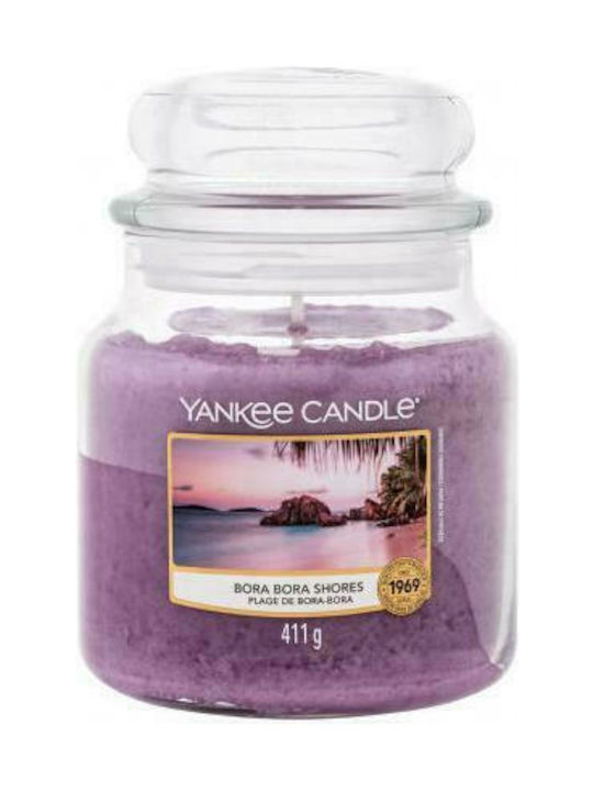 Yankee Candle Duftkerze Gefäß mit Duft Bora Bora Strände Lila 411gr 1Stück