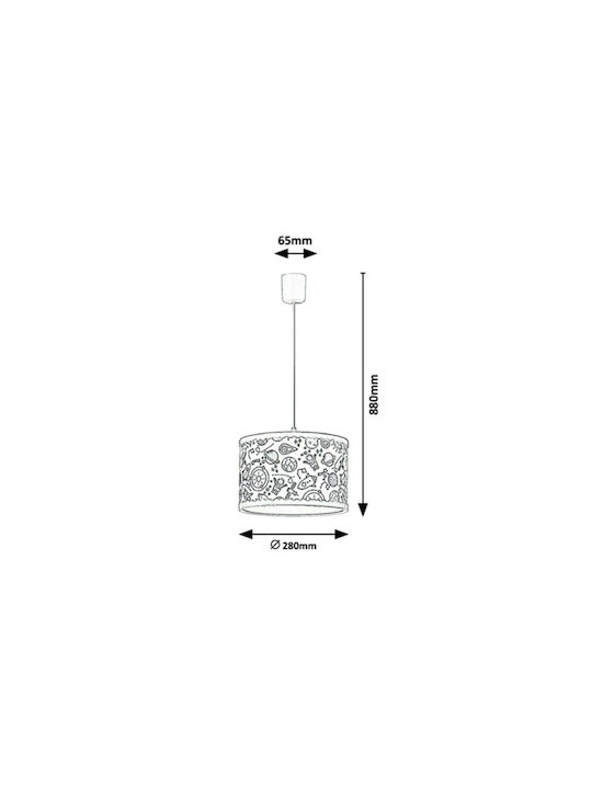 Rabalux Einfaches Licht Kinderdeckenleuchte Deckenleuchte 40W mit Fassung E27 Blue 28cm