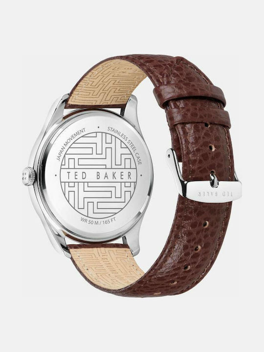 Ted Baker Daquur Men's Watch 40mm Battery with Brown Leather Strap