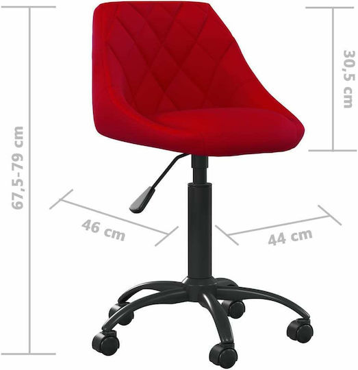 vidaXL Scaun De Birou Burgundia