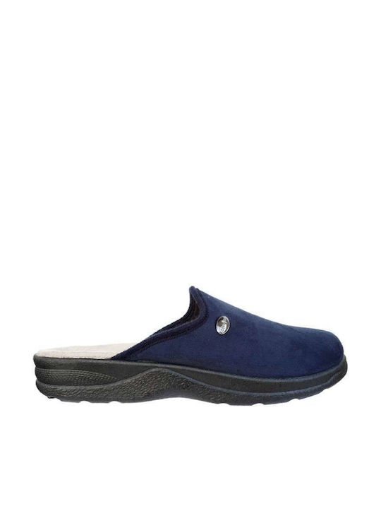 Adam's Shoes Ανδρικά Δερμάτινα Ανατομικά Σαμπό Μπλε