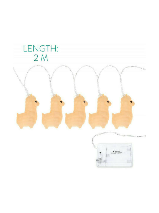 Navaris Παιδική Φωτιστική Γιρλάντα Led Πλαστικό Alpaca Fairy Cream
