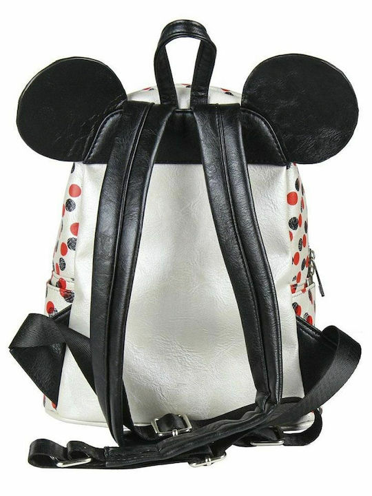 Cerda Minnie Mouse Retro Casual Σχολική Τσάντα Πλάτης Νηπιαγωγείου σε Λευκό χρώμα