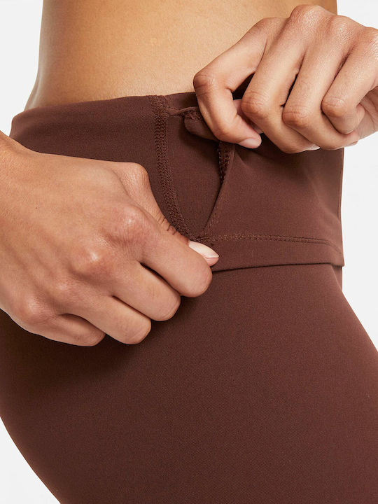Dri-Fit Luxe Yoga Damen Fahrrad Leggings Formendefinition Hohe Taille Braune