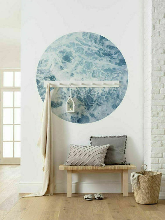 Αυτοκόλλητη Φωτοταπετσαρία Τοίχου Ocean Twist 125x125cm Γαλάζια