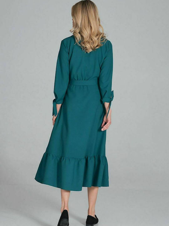 Figl Midi Dress Petrol