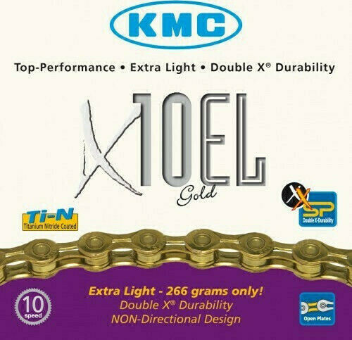 KMC Chain X10 EL Велосипедна Верига 10 Скорости 114 Връзки Златиста