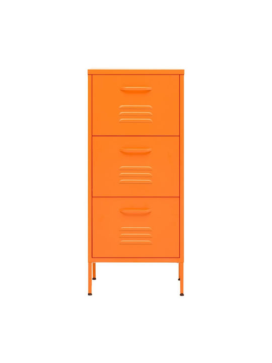 Office Storage Metal Drawer Orange L42.5xW35xH101.5cm