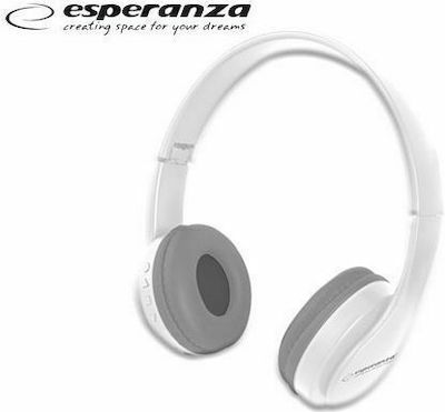 Esperanza Banjo Bluetooth Wireless On Ear Headphones with 7 hours of Operation Whitά EH222W