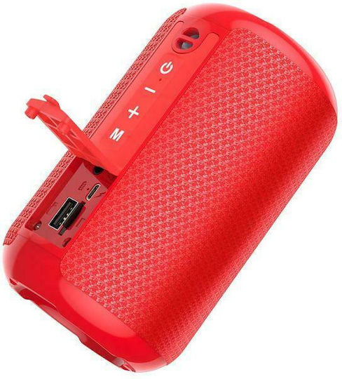 Hoco Trendy Sound Bluetooth Speaker 5W with Radio and Battery Life up to 4 hours Red