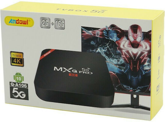 Andowl TV Box Q-A106 Q-A106 4K UHD with WiFi USB 2.0 2GB RAM and 16GB Storage Space with Operating System Android 10.0