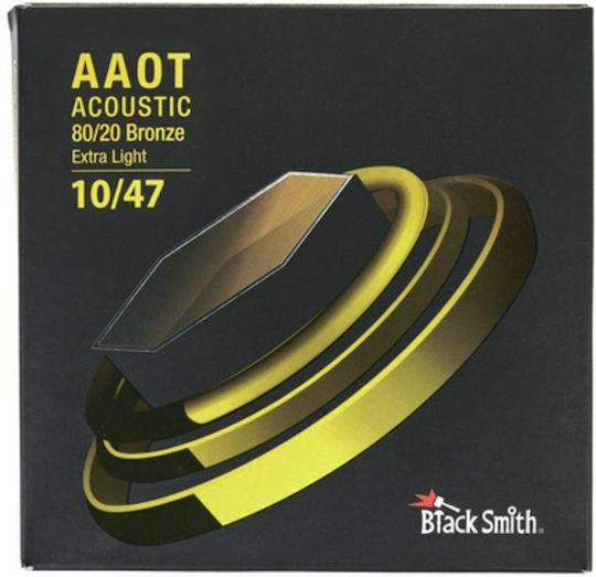 Blacksmith ABR-1047 AOT Acoustic 80/20 EL Набор Струни За Акустична Китара 80/20 Бронз 10 - 47