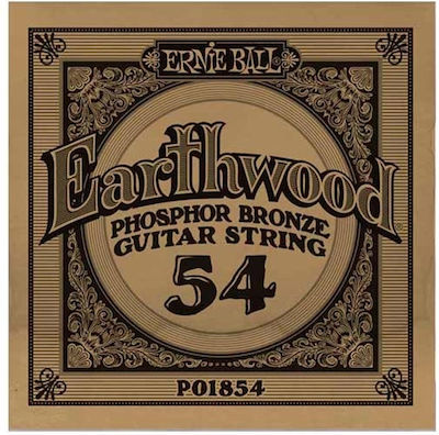 Ernie Ball Single Phosphor Bronze Strings 6pcs for Acoustic Guitar Earthwood .054"