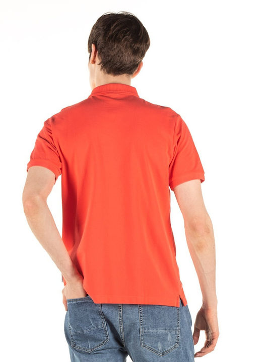 Franklin & Marshall Bluza Bărbătească cu Mânecă Scurtă Polo Coral