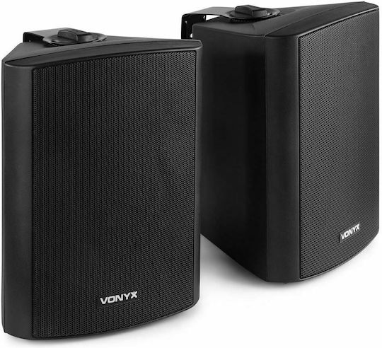 Skytec Passive Wall-mounted Speakers 80W Set 6.5" (Pair) Black