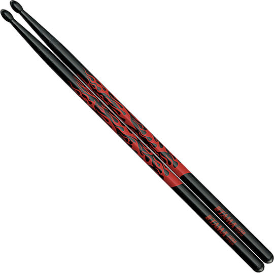 Tama Japanese Oak Μπαγκέτες Ντραμς 5A-F-BR 5A με Σχήμα Μύτης Drop σε Μαύρο Χρώμα