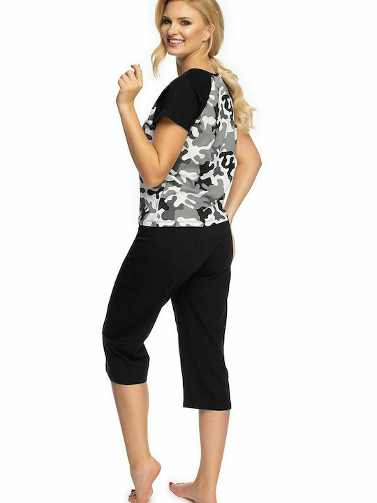 Irall Summer Women's Pyjama Set Cotton Black Benita 160617