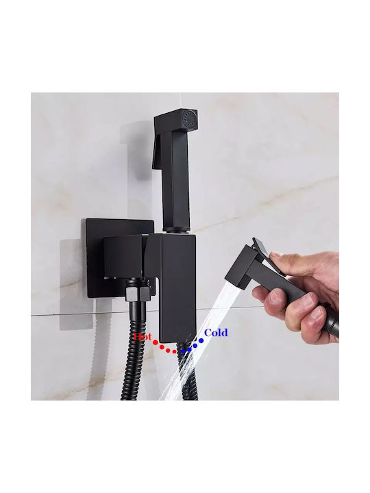 CZ5530 Επιτοίχιο Σετ Μπιντέ Μαύρο
