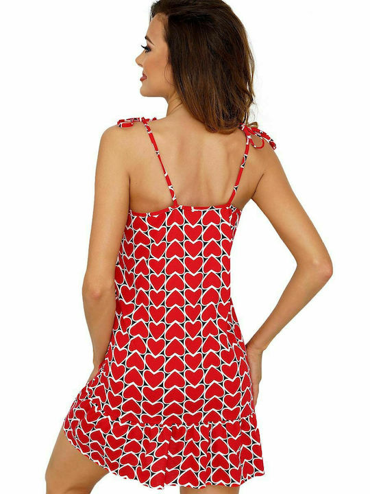 Donna Summer Cotton Women's Nightdress Red