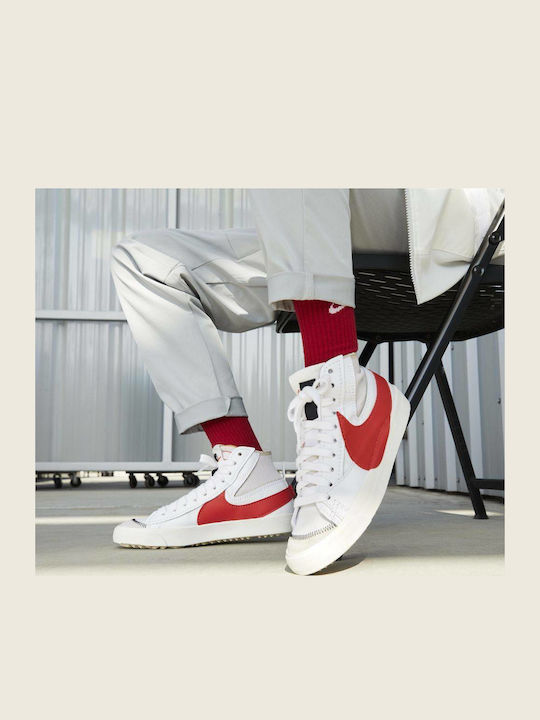 Blazer Mid '77 Jumbo Ανδρικά Μποτάκια White / Rattan / Habanero Red