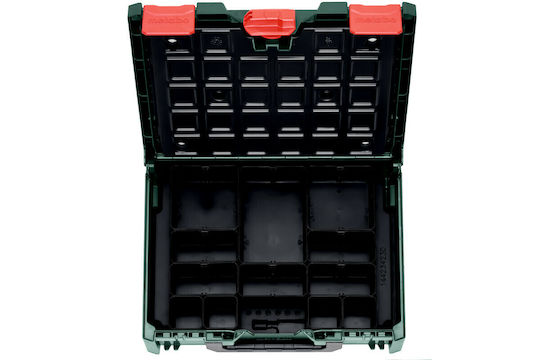Metabo Metabox 118 Tool Compartment Organiser 12 Slot with Removable Box Black 39.6x29.6x18.8cm