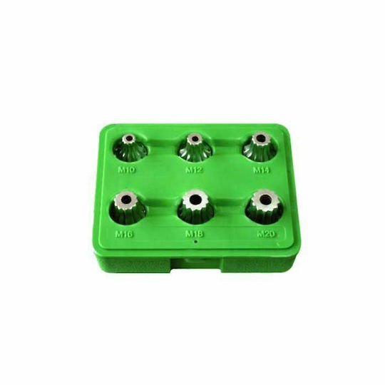 JBM Битови ключове с Сплайн и Квадратно Гнездо 1/2'' Комплект 6бр