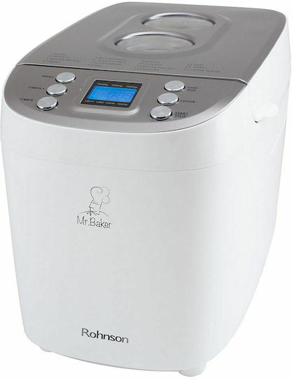 Rohnson Brotbackautomat mit 850W Leistung und 1500gr Kapazität mit 15 Programmen