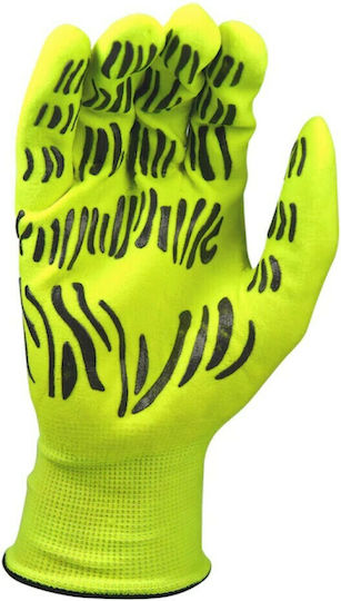 Wurth Tigerflex Cool Hi-Lite Mănuși de Lucru Galbene Nitril/Poliester 0899403081 1buc