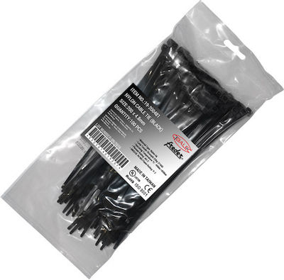 Adeleq Dematoare de Cabluri 200x4.8mm Negru 100pcs 19-200481