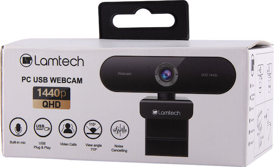 Lamtech QHD USB Webcam 1440P 2K LAM021776