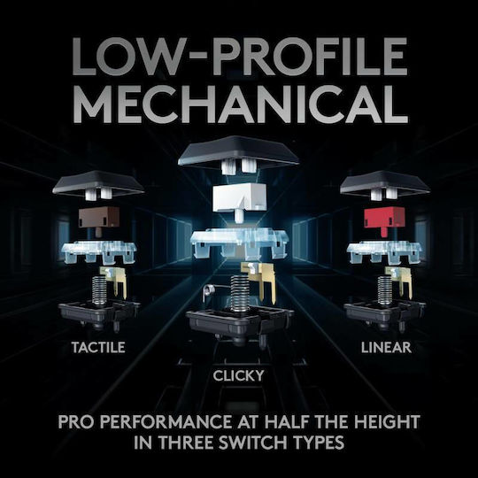 Logitech G915 TKL Wireless Gaming Mechanical Keyboard Tenkeyless with GL Clicky switches and RGB lighting (English US)