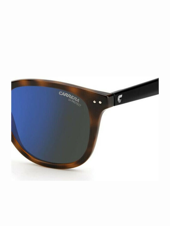 Carrera Men's Sunglasses with Brown Tartaruga Horn-Rimmed Frame and Grey Lenses