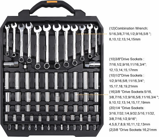 Deko Tool Case with 192 Tools