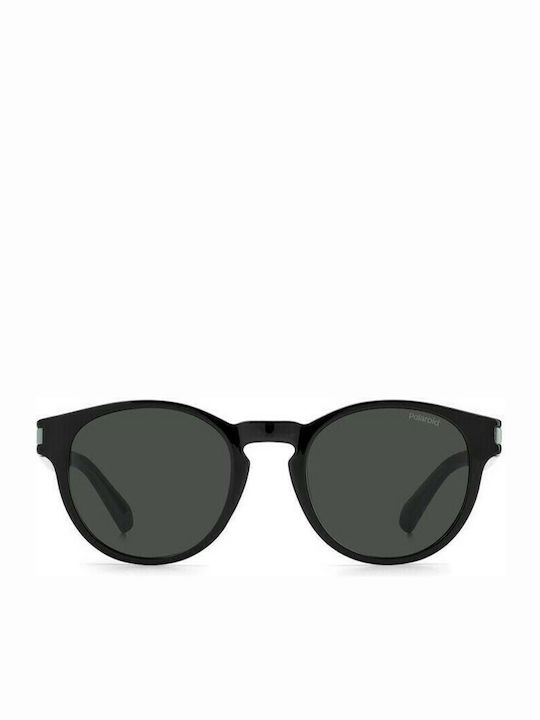 Polaroid Sunglasses with Black Plastic Frame and Black Polarized Lens PLD2124/S 08A/M9