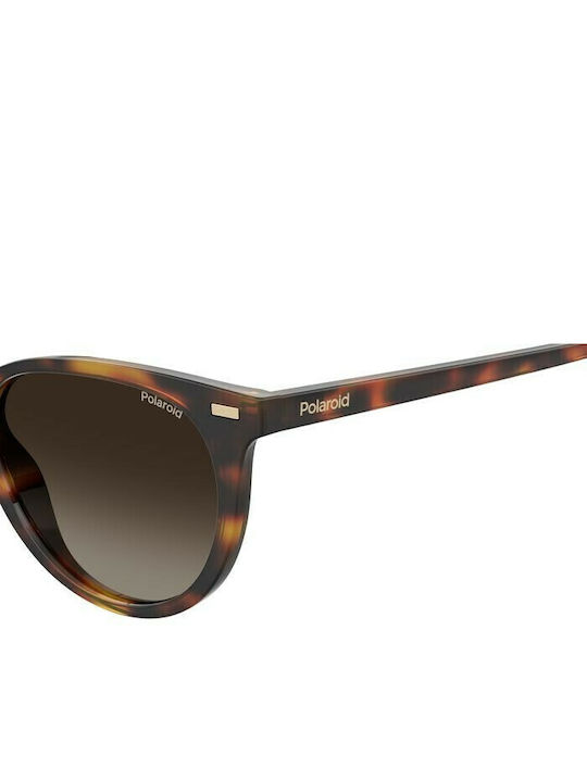 Polaroid Women's Sunglasses with Brown Tartaruga Plastic Frame and Brown Gradient Polarized Lens PLD4107/S 086LA
