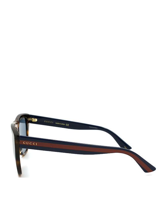 Gucci Unisex Sunglasses with Brown Tartaruga Plastic Frame and Blue Lens GG0926S 002