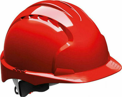 Ecopro Construction Site Helmet Ventilated CE with Clamping Screw Red 5.576