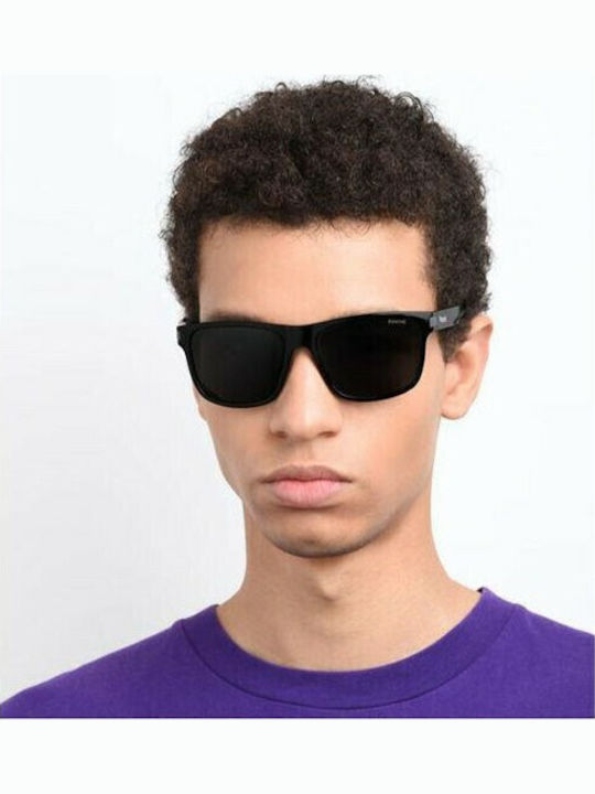 Polaroid Herren Sonnenbrille mit Schwarz Kunststoff Gestell und Schwarz Polarisiert Linse PLD2123/S 08A/M9