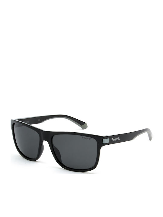 Polaroid Herren Sonnenbrille mit Schwarz Kunststoff Gestell und Schwarz Polarisiert Linse PLD2123/S 08A/M9