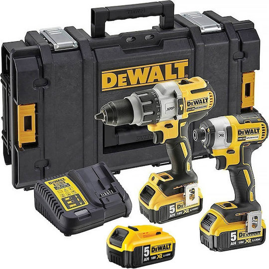 DEWALT DCK276P3 Σετ Κρουστικό Δραπανοκατσάβιδο & Παλμικό Κατσαβίδι Brushless 18V με 3 Μπαταρίες 5Ah και Θήκη