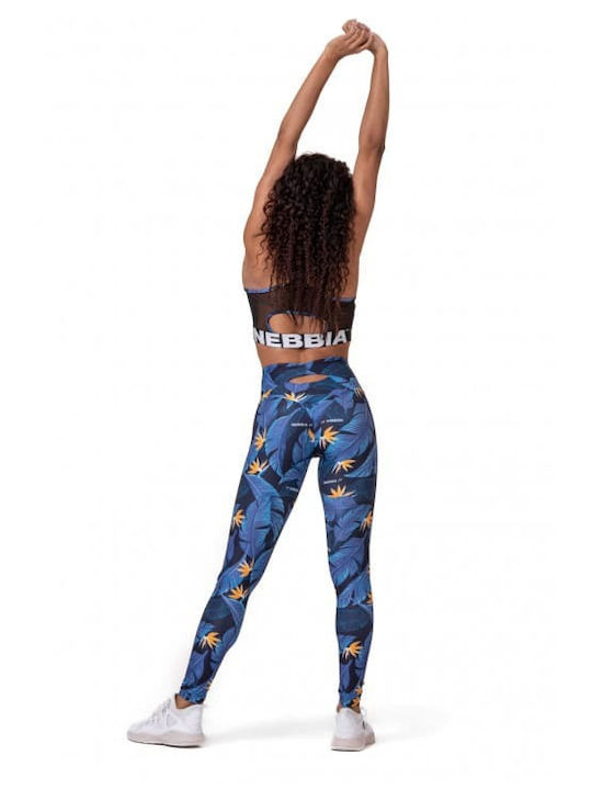 Nebbia 561 Ausbildung Frauen Lang Leggings Hochgeschnitten Blau