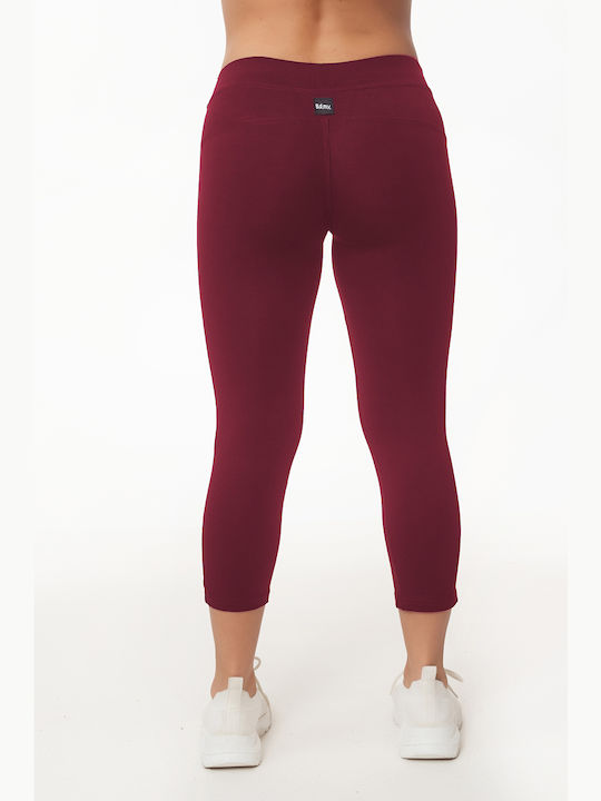 Schulung Frauen Capri Leggings Burgundisch